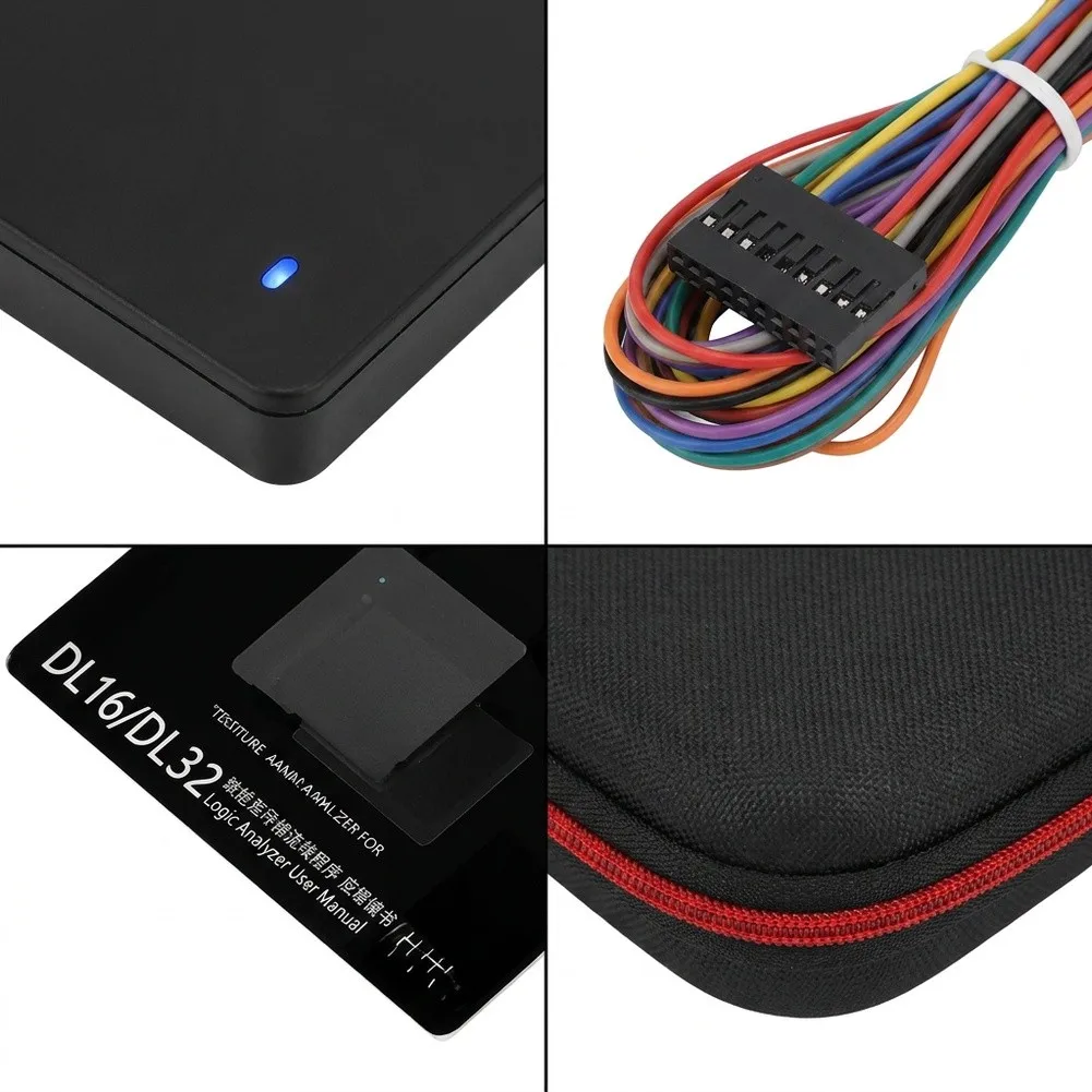 DL16 16CH For Logic Analyzer USB Device Supporting Streaming Roll Buffer Modes for Real-Time Debugging Workflows