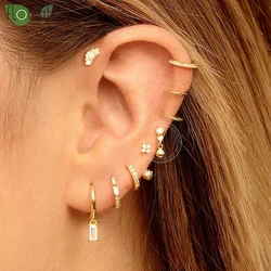 925 Sterling Silver Needle Minimalist Gold Earrings for Women Cute Water Drop Delicate Stud Earrings Party Trend Jewelry Gift
