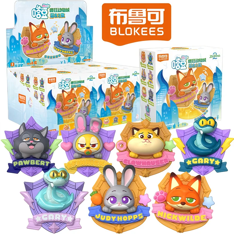 BLOKEES Zootopia 2 Judy Nick Gary Benjamin Clawhauser Finnick Pawbert Lynxley ‌   Regali di compleanno per scatola cieca a sorpresa con action figure