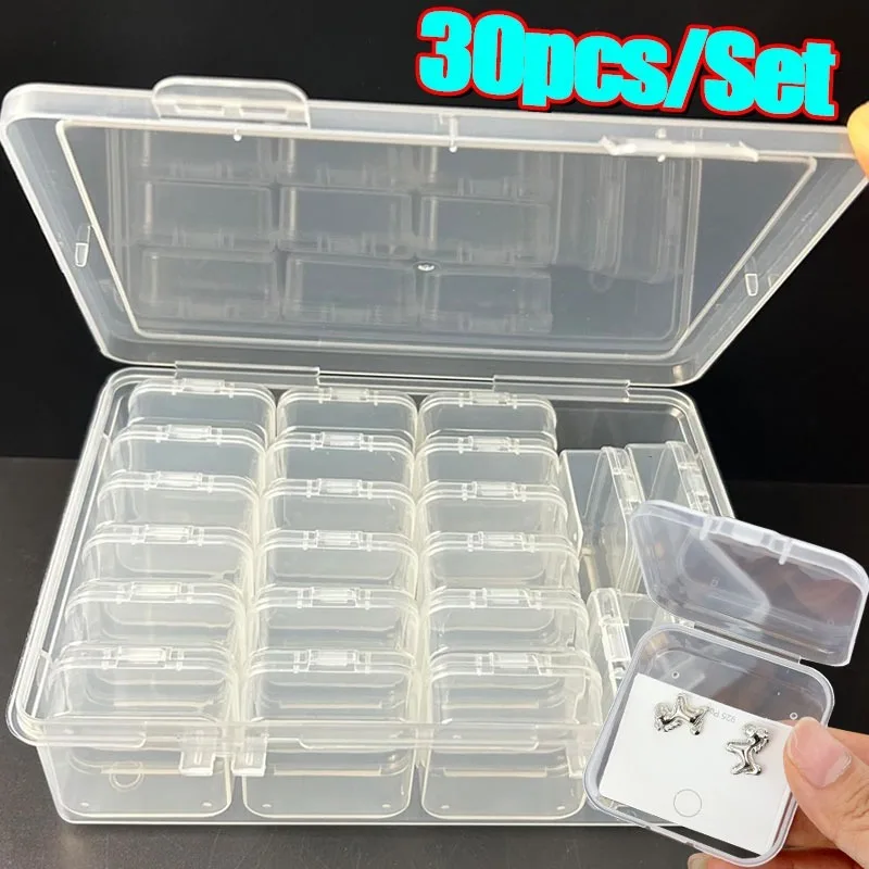 

30/24/12pcs DIY Beading Craftsdiamond Paint Bead , Jewelry Products Display Box, Parts Tool Small Accessories Storage Box
