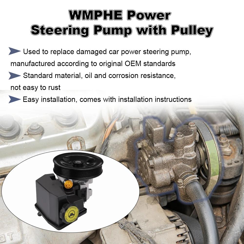 OEM# 20-38771 Power Steering Pump with Pulley For Jeep Wrangler TJ Power Steering Pump For Jeep Cherokee L6 4.0L Car Accessories