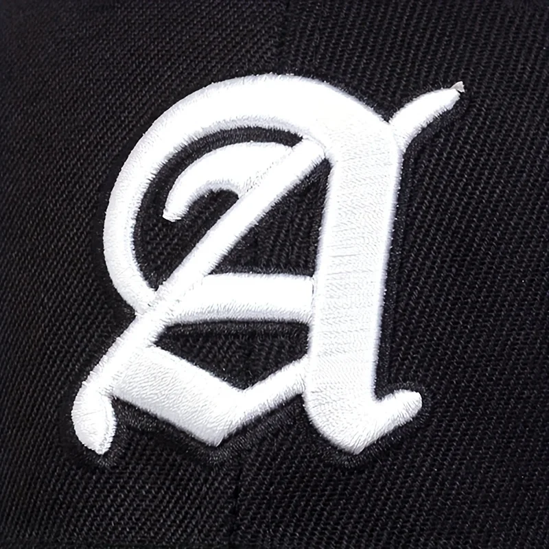 Unisex-Baseballmützen mit Buchstaben-A-Stickerei, für Frühling und Herbst, für den Außenbereich, verstellbare Freizeithüte, Papa-Hut, Sonnenschutzhut – Detail 8