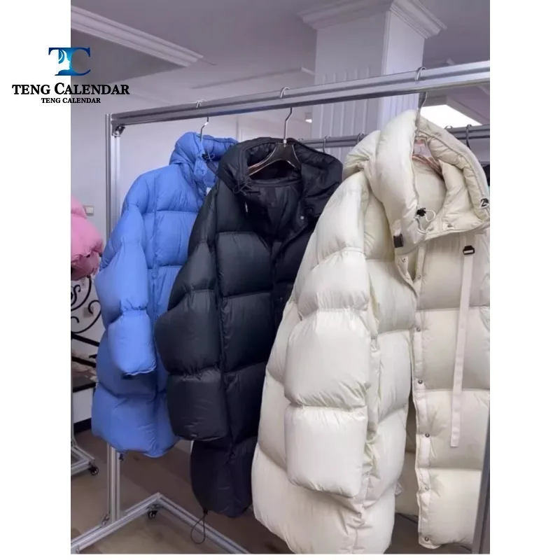 Fashionable Down Jacket, Medium To Long Korean Version Lightweight Hooded Thick Bread Jacket, Women\'s Winter 2024 New Model