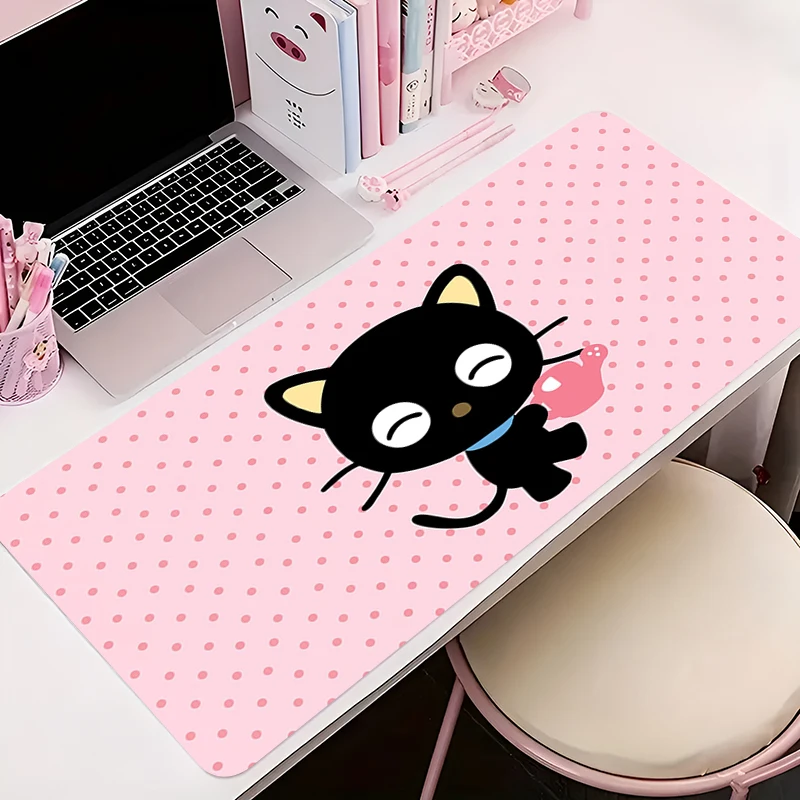 

Anime Black Cats Desk Mat Mouse Pad Keyboard Accessories Rubber Carpet C-Chococats Cat HD Printing Tablepad Office Pink Mice Pad