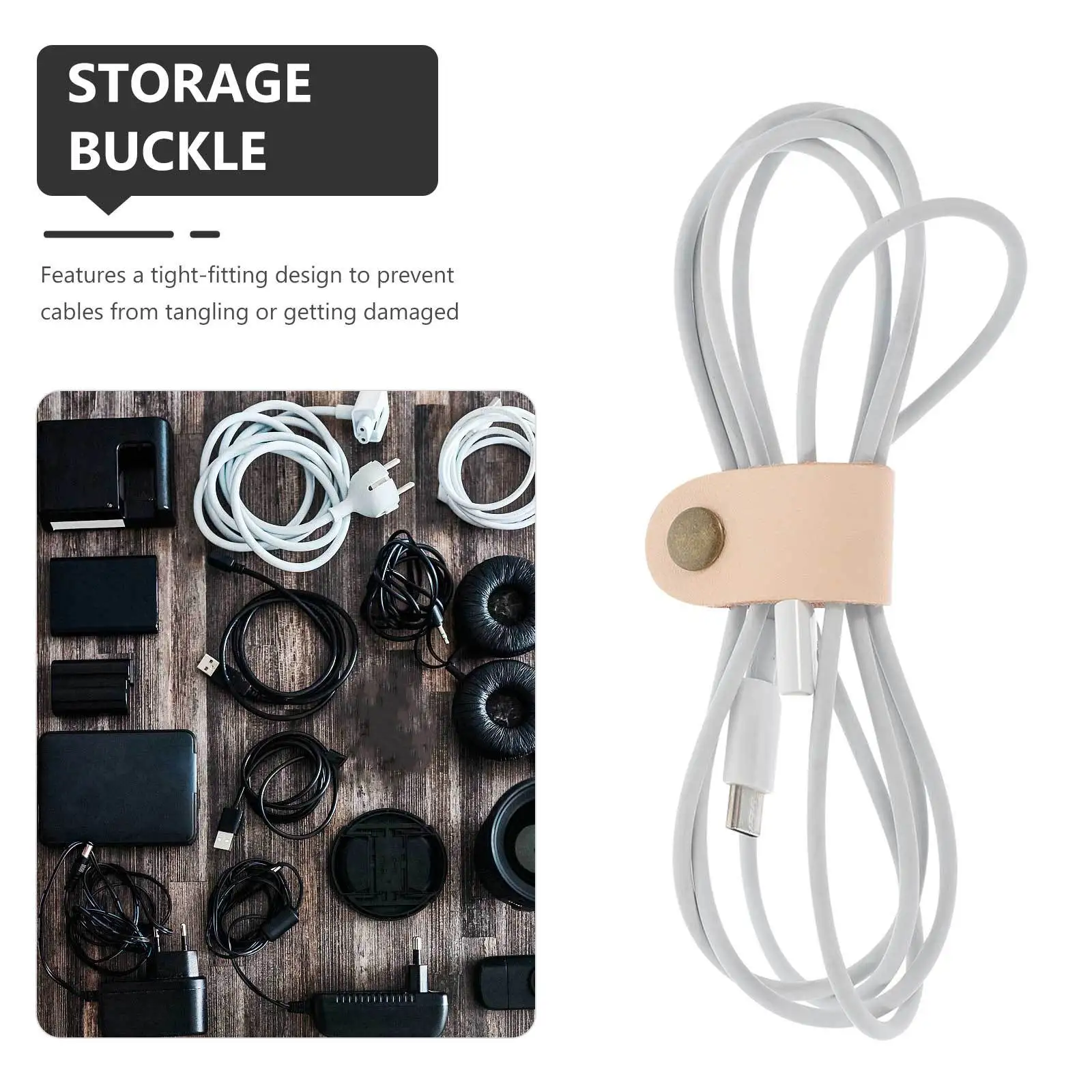 

5Pcs Cord Organizer Cable Organizer with Tight- for Charging Cords Portable Wire Management Strap Reusable Cord