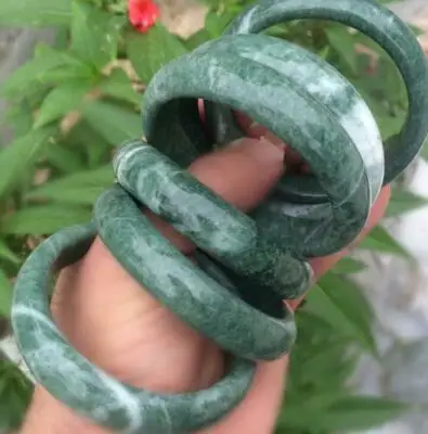 

54-64mm Genuine Natural Green Jadeite Jade Gemstone Bangle Bracelet Jewelry AAA