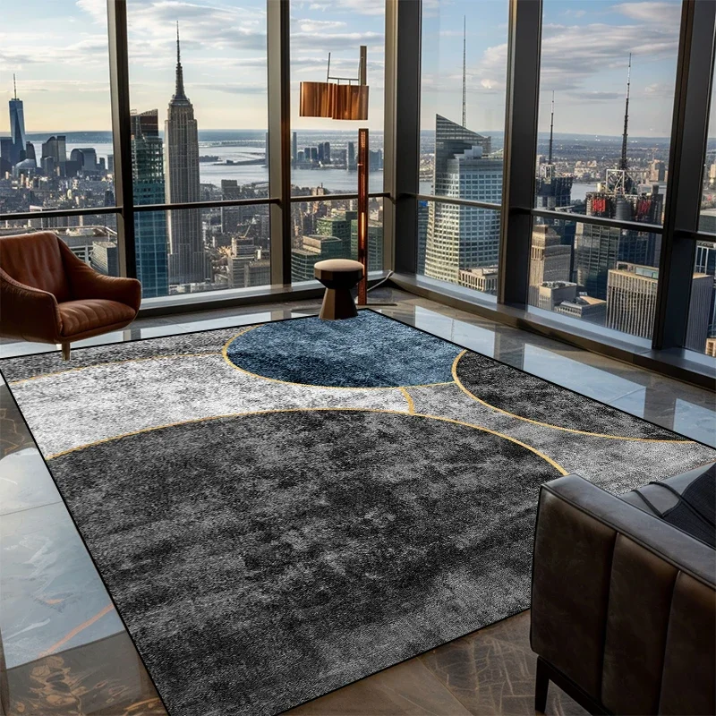 

Home Modern Grey Carpets for Living Room Lounge Rug Nordic Bedroom Decor Geometric Floor Mat