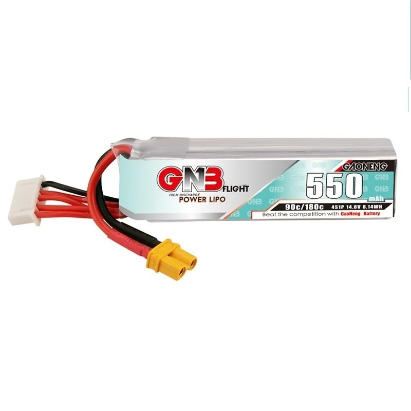 GAONENG GNB Akumulator LiPo 4S 14.8V 550mah 90C/180C do RC Racing FPV Drone RC Multicopter Akcesoria z wtyczką XT30U-F