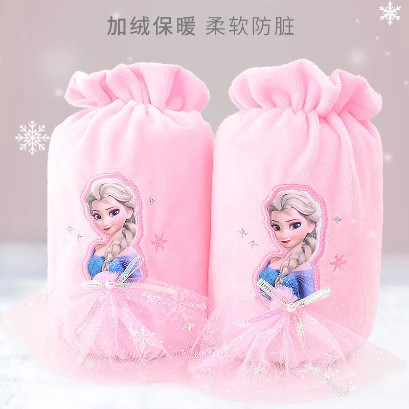 엘사 팔 커버 2개 세트 소녀용 가을/겨울 짧은 플리스 방오 슬리브 학생용 필기 보호 슬리브 크리스마스