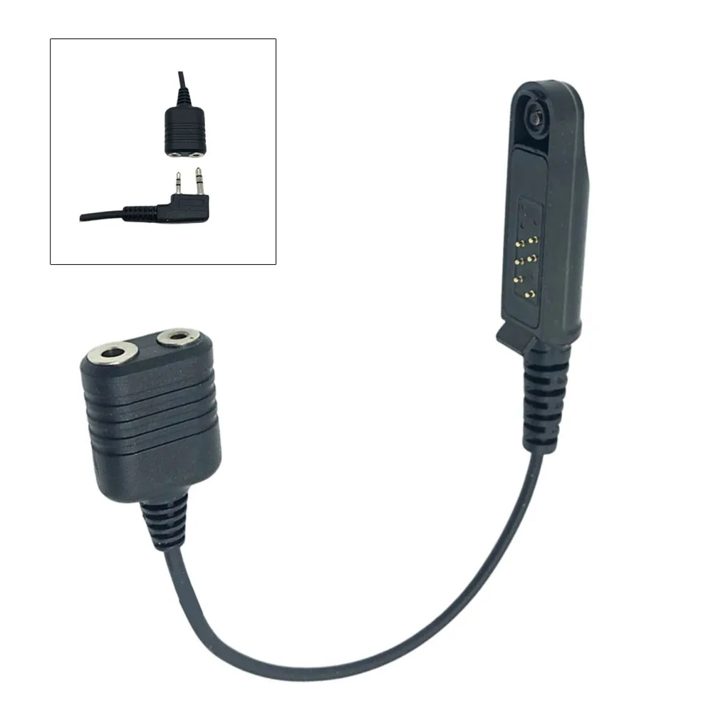 2-pin Headset Cable UV-9R Plus Adapter Screw-on Attachment Flame Retardant Plastic Clear Sound Quality For BF-9700 For A-58