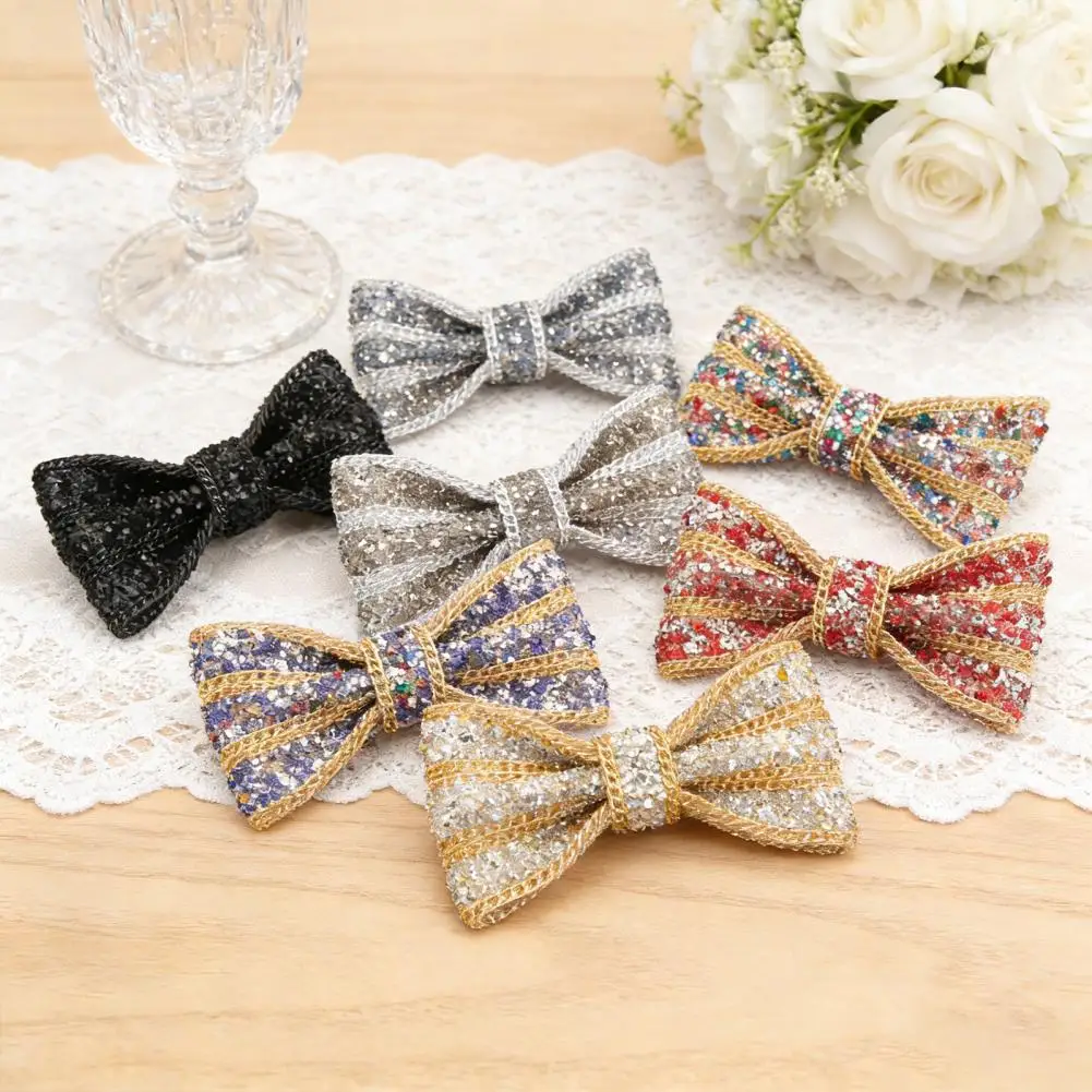 Rhinestone Bow Tie Men's Adjustable Bow Tie Shiny Rhinestone Neck Accessory Formal Wedding Groomsmen Business Occasion Tie