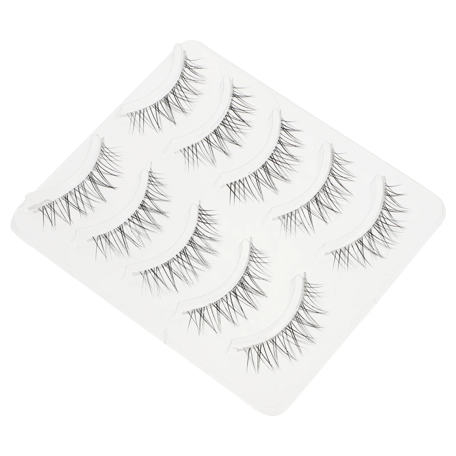 5 Paar falsche Wimpern, natürliches, dichtes Design, leichtes Schönheitszubehör, einfach zu verwendende Faserwimpern, wasserfestes Augen-Make-up
