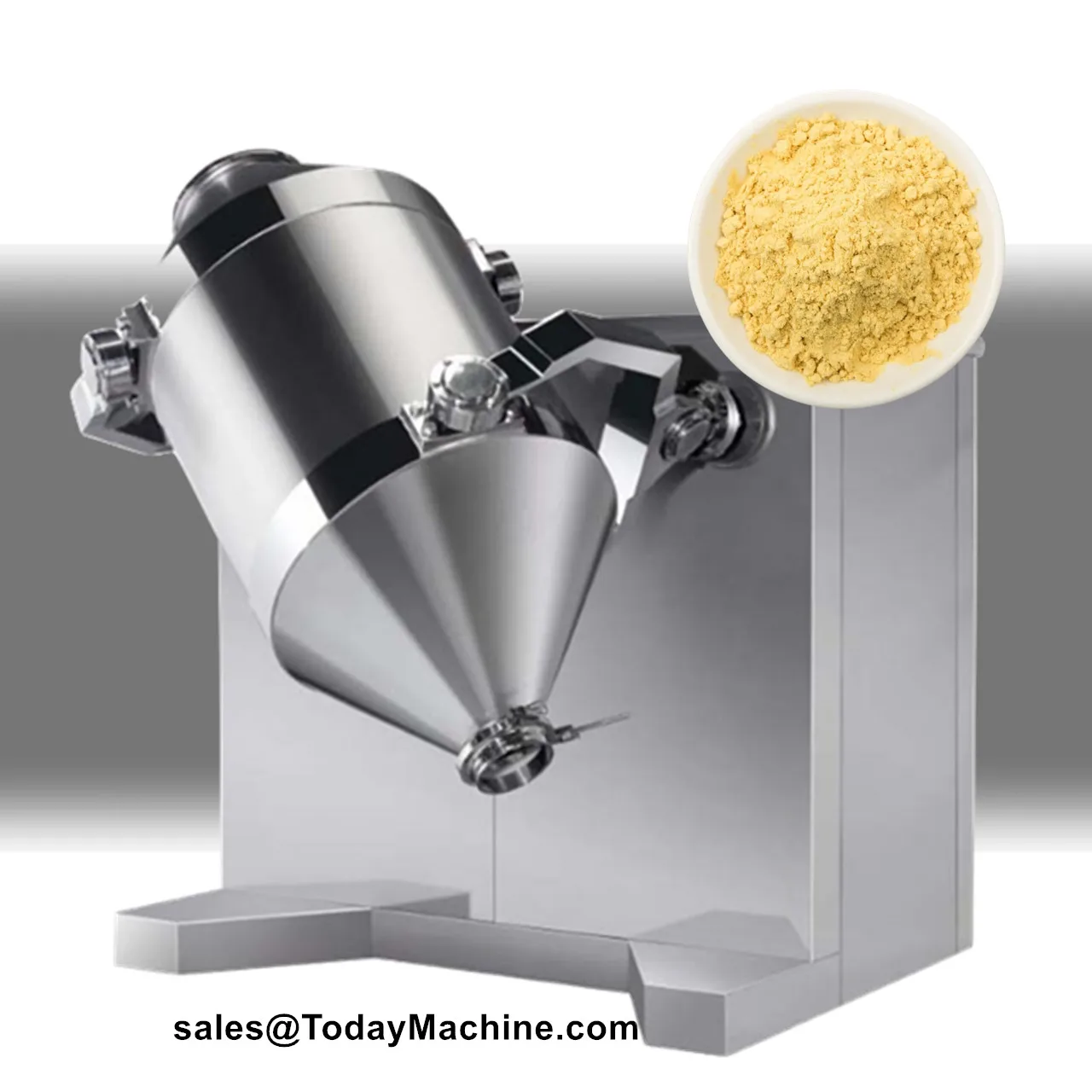 Food Chemical Powder Granule 3D Rotation Barrel Mixing Machine