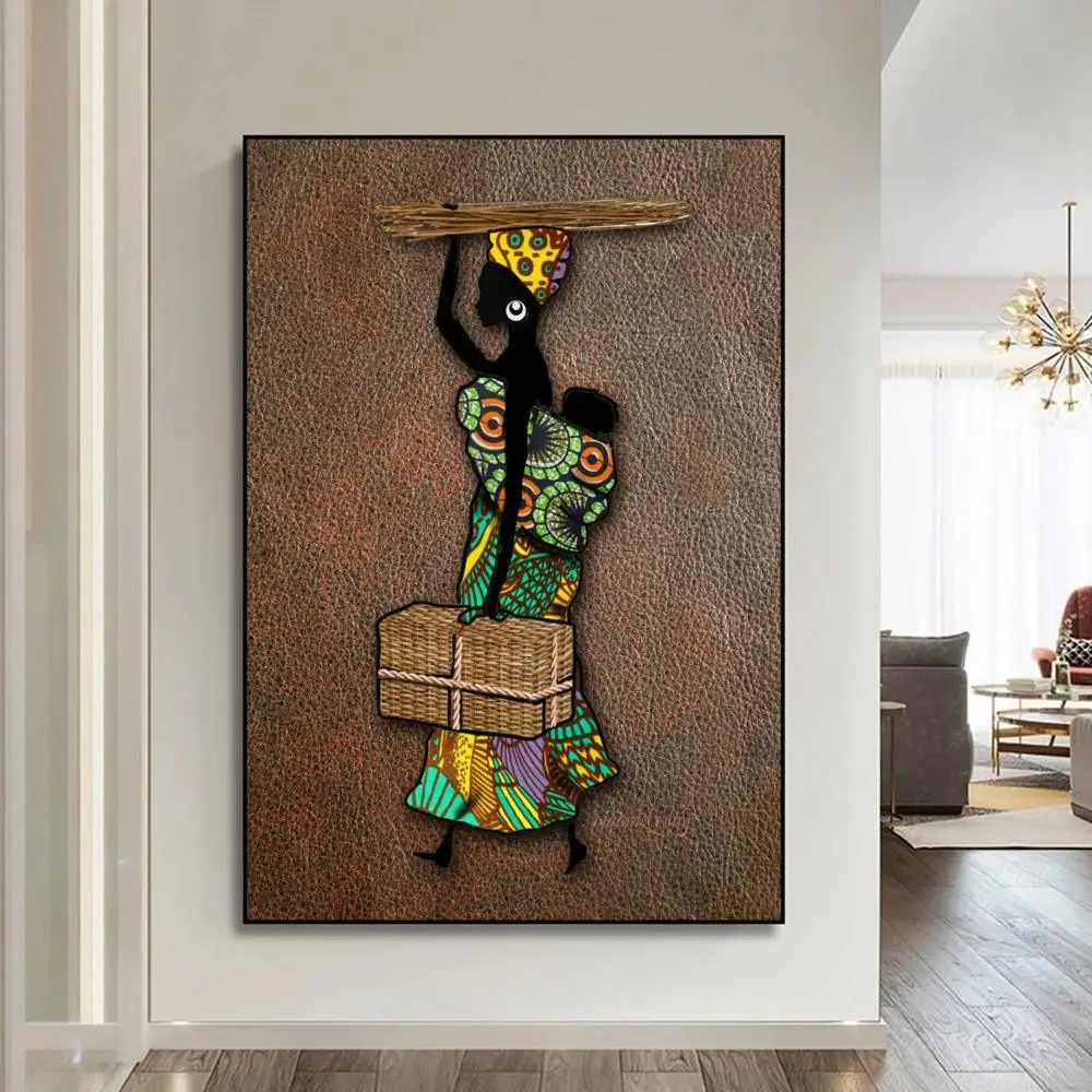 Abstract african woman Poster Anime Posters Sticky HD Quality Poster Wall Art Painting Study Wall Decor