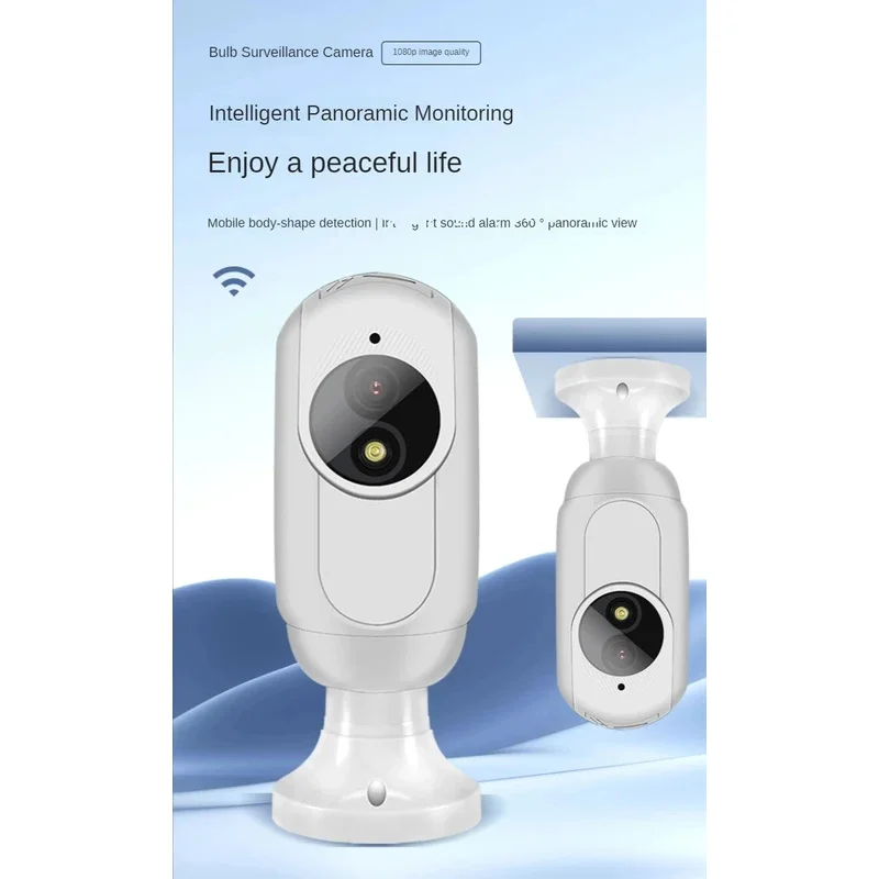 2MP 1080P Tuya/Yilot APP E27 Full Color Wireless PTZ IP Dome Camera AI Humanóide Home Security CCTV Monitor de bebê
