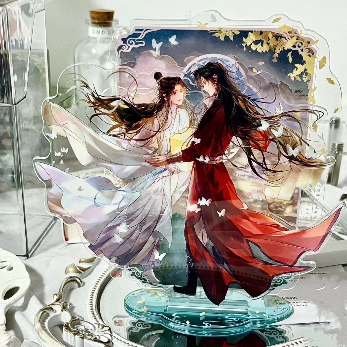 

Популярная окружающая благословения Тяньгуань, благодарность и цветочное город Самодельная акриловая табличка 10 см Изысканная и милая