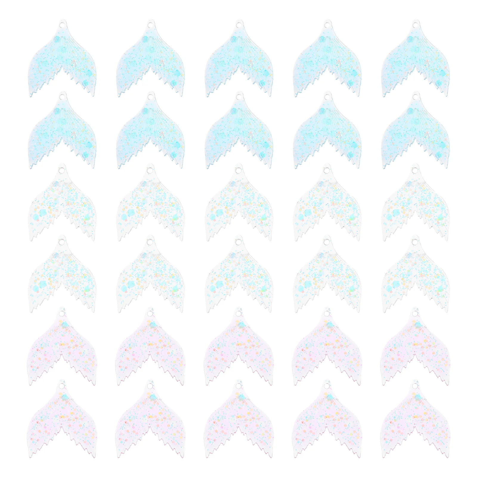 

30 Pcs Mermaid Pendant for DIY Jewelry Hairpin Earring Accessories Necklace Bracelet Crafts Resin Durable