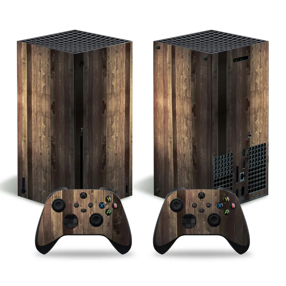 Log Style Skin Sticker Decal Cover for Xbox Series X Console and 2 Controllers Xbox Series X Skin Sticker Viny