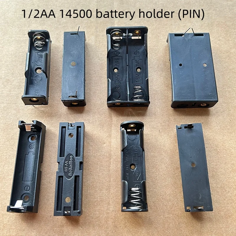 

AA Battery Box AA Battery Holder With Pins PCB Pin Type Battery Holder Can Be Soldered Suitable For AA Battery 1/2 Slot