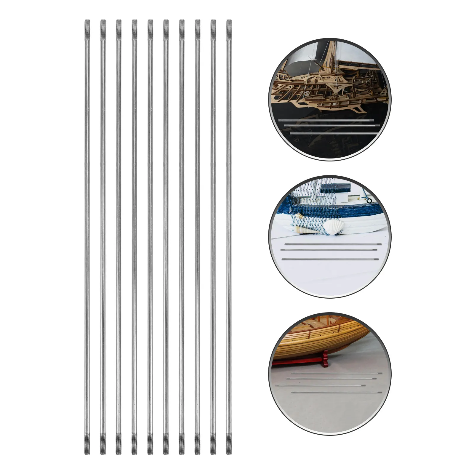 

10 шт. металлических тяг для моделей лодок, двусторонние шаровые соединители, резьбовые соединительные стержни, двусторонние винты для радиоуправляемых моделей