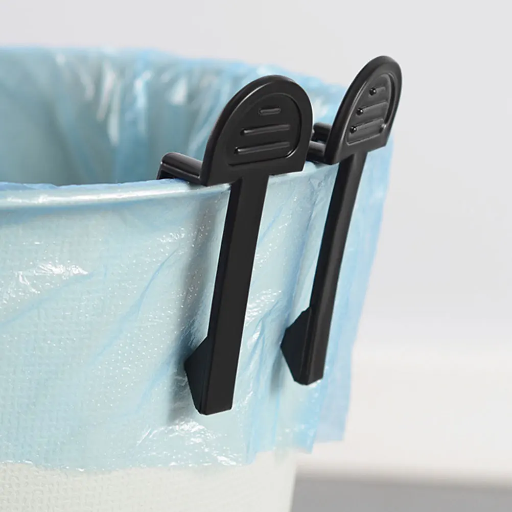 

60Pcs Plastic Trash Can Clips Trash Bag Clamp Anti-Slip Garbage Bin Holder Basket Clip Black Garbage Bin Clamp