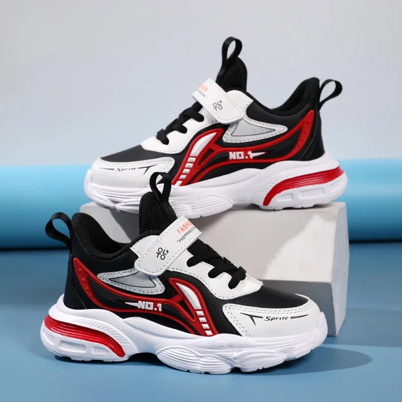 

Новые осенние детские кроссовки для мальчиков из искусственной кожи, модные мягкие повседневные туфли для детей, уличная обувь для школы, бега, баскетбола, спортивная обувь для мальчиков