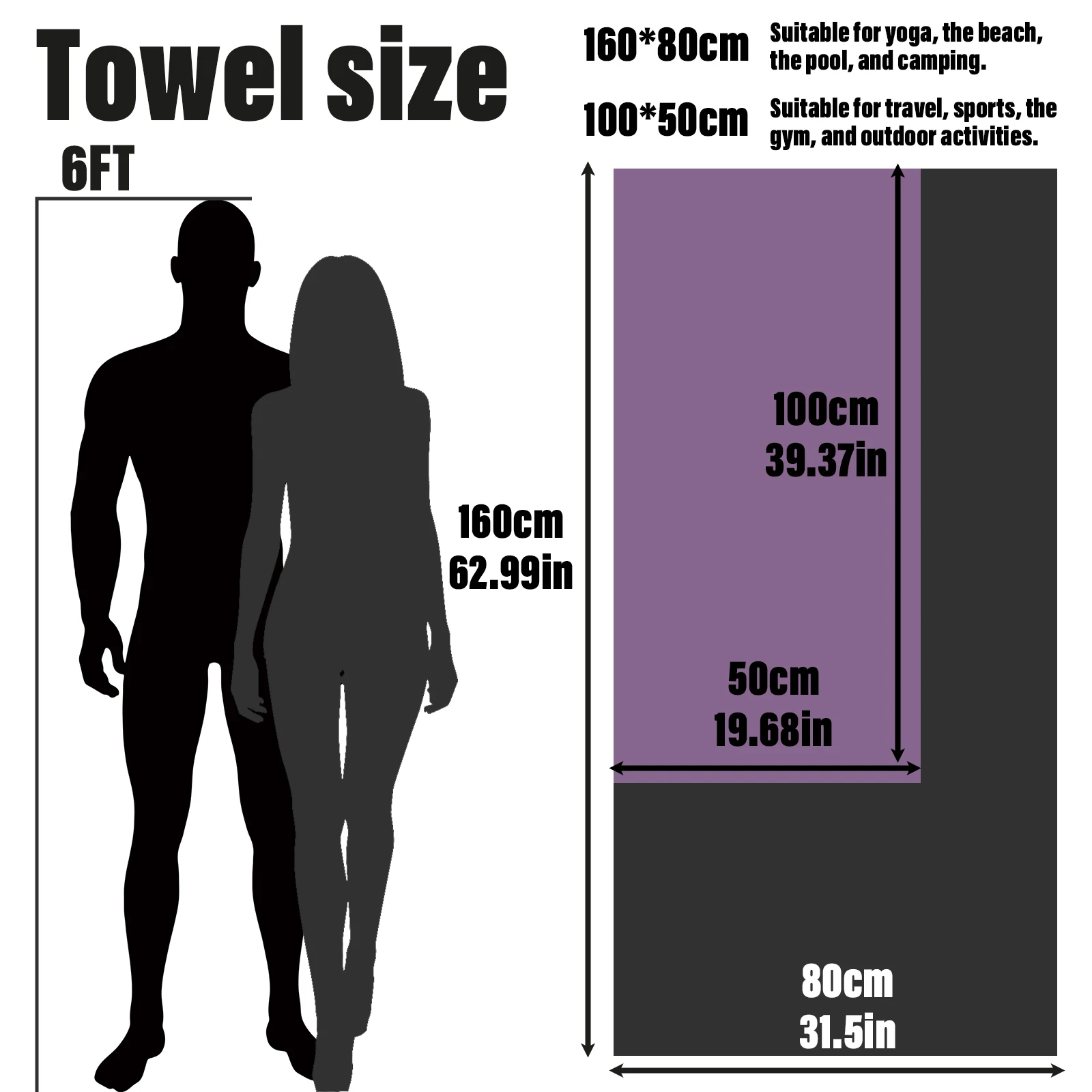 Luxury Large Bath Towel 50x120cm Super Soft Quick Dry Double Sided Fleece Extra Large Hotel Spa Towel for Adults Women Men
