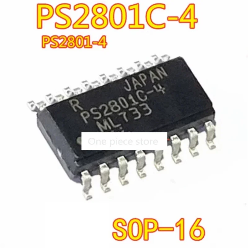 5PCS PS2801 PS2801-4 SMD SOP-16 Optocoupler PS2801C-4 Optical Isolator