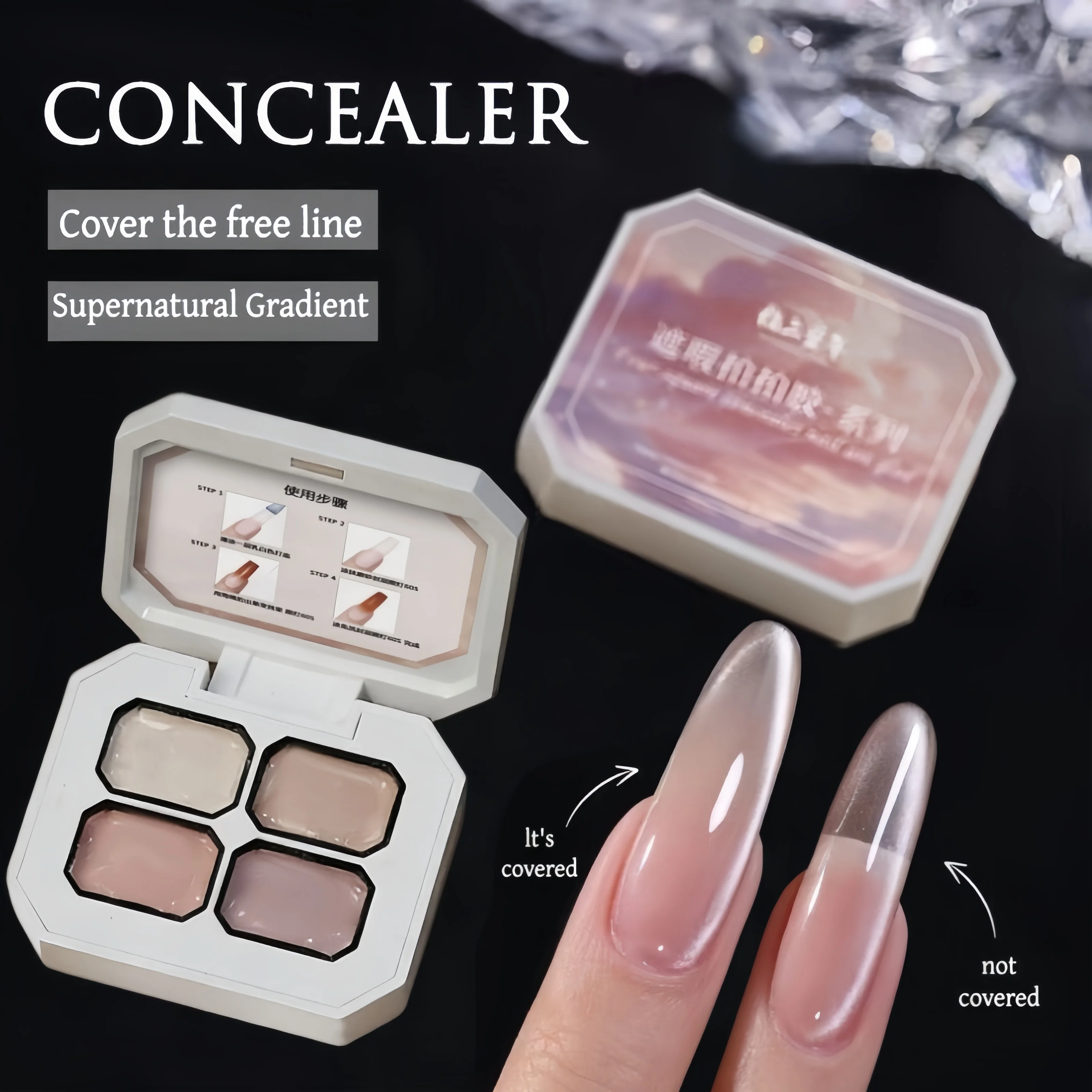 Gel de pintura para unhas em 4 cores com gradiente rosa e nude, semipermanente, removível com UV, usado para unhas em gel DIY, popular no verão.