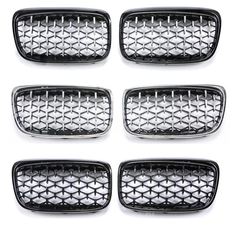 Upgrade Signal/Double Slat Diamond Front Kidney Grille Bumper For BMW 2 Series F45 F46 GT 2014-2018 216i 218i 220i 225i