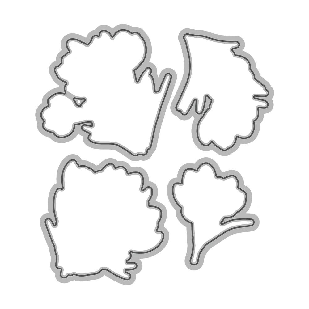 Mangocraft Zephyranthes Candida Cutting Dies Clear Stamp DIY Scrapbooking Metal Dies Silicone Stamp For Cards Albums Crafts