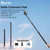 XILETU GP150 Super Long Selfie Stick Carbon Fiber Mobile Phone GOPRO10 Sports Camera  Handheld 3m Telescopic Pole