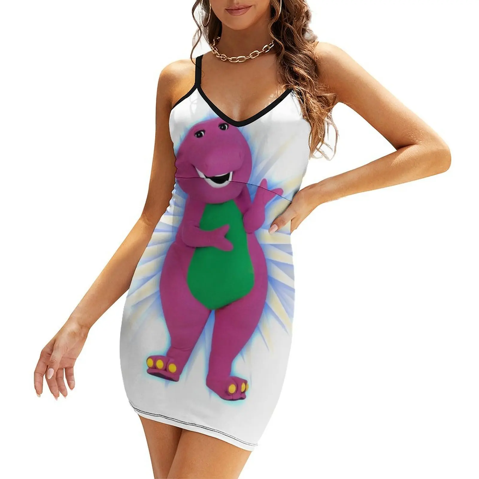 

Barney The Dinosaur <3 Sling Dress Dress woman women's summer dresses 2025 Women's evening dress