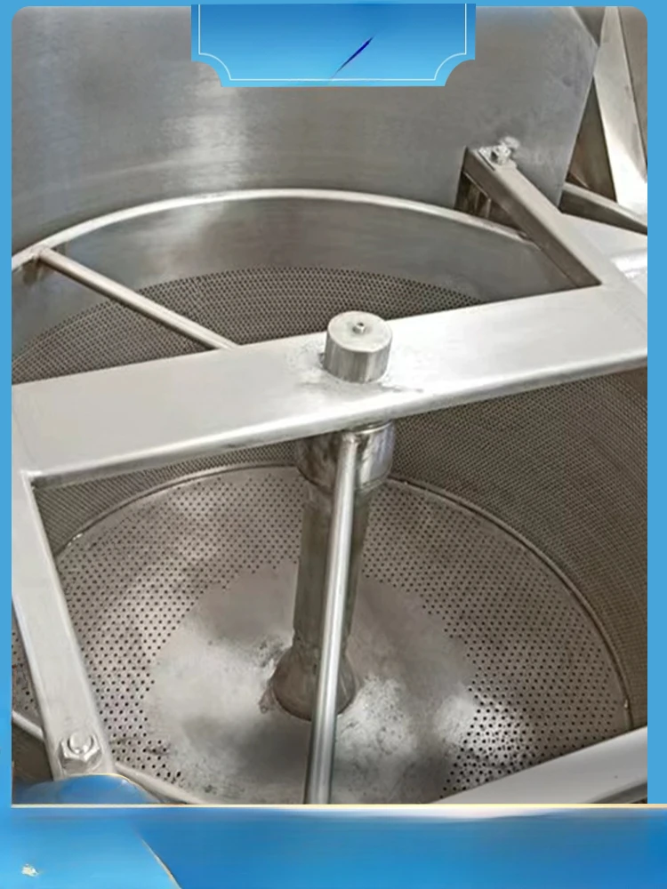 Large Stainless Steel Industrial Full-Automatic Frying Inflated Food Deoiling Machine Tilting Type Self-Unloading Variable