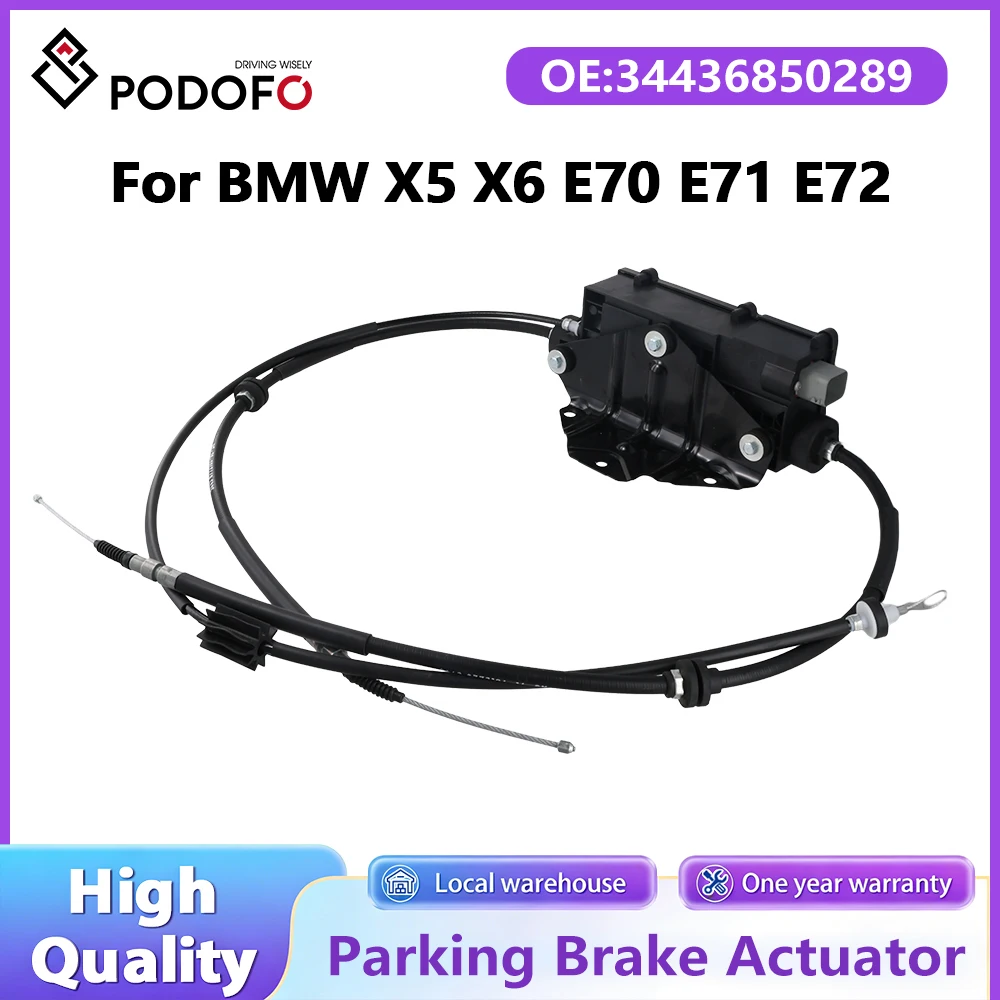 Actionneur de frein de stationnement Podofo avec unité de commande 34436850289 pour BMW X5 X6 E70 E71 E72