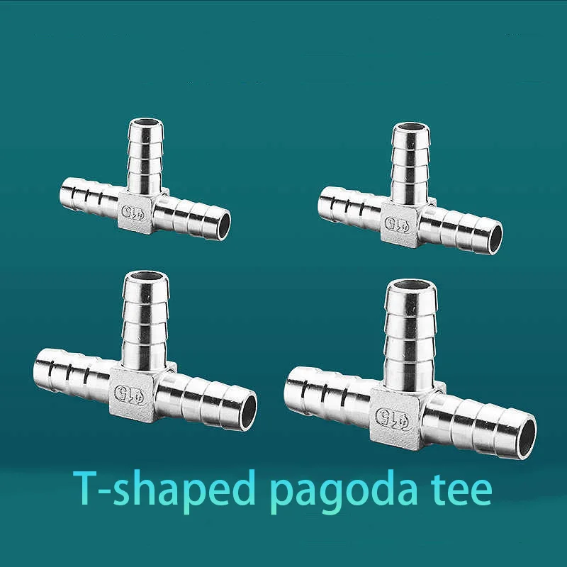 

6mm 8mm 10mm 12mm 13mm 14mm 15mm 16mm 19mm 20mm Hose Barb Tee T Y Type 3 Three Way 304 Stainless Steel Pipe Fitting Connector