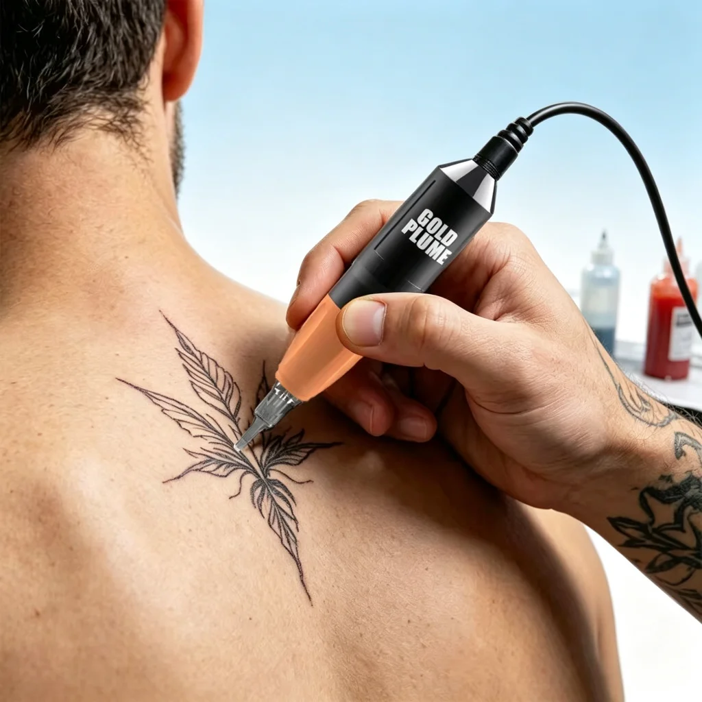 Wireless Rotary Tattoo Pen Machine Kit 1100Mah Integrated Power All in One Complete Tattoo Supplies Mixed Cartridge Needles Multicolor Tattoo Ink Practical Tattoo Tool Set for Beginners Professional Tattoo Practitioners