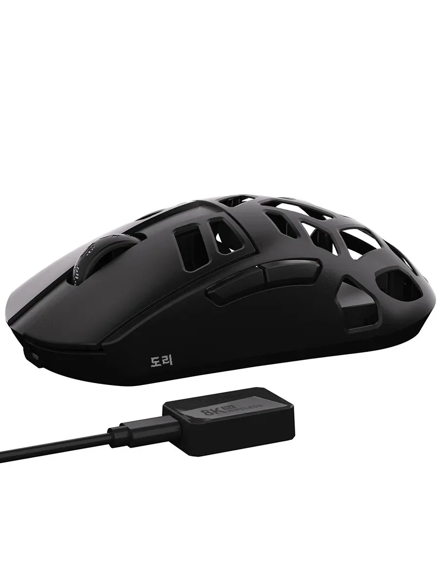 DAREU Al-mg 트라이 모드 8Khz PBT 무선 게이밍 마우스, 빠른 충전 PAW3395, 26000 DPI, PC 게이머용 경량