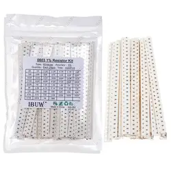 1500 Pcs SMD 0603 Resistors Assorted Set (60 Values x 25Pcs) 0ohm - 10M Ohm 1/10 Watt 1% High Precision Film Chip Resistance Kit