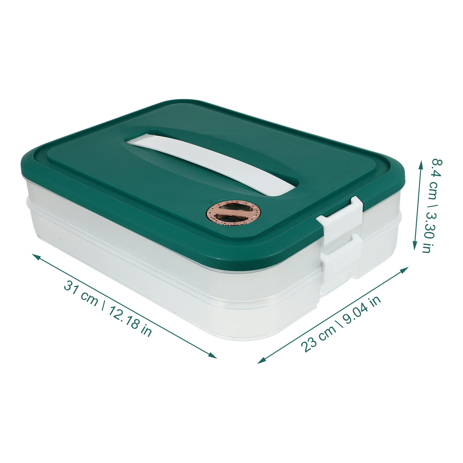 

2-Layer Refrigerator Dumpling Storage Box Fridge Dumpling Organizer Stackable Lid Design Freezer Box for Home Kitchen Food