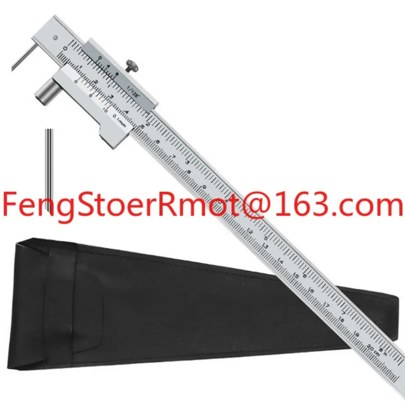 0-200mm Marking Vernier Caliper with Carbide Scribing Pin Stainless Steel Parallel Marking Vernier Caliper Marking Gauge Tool