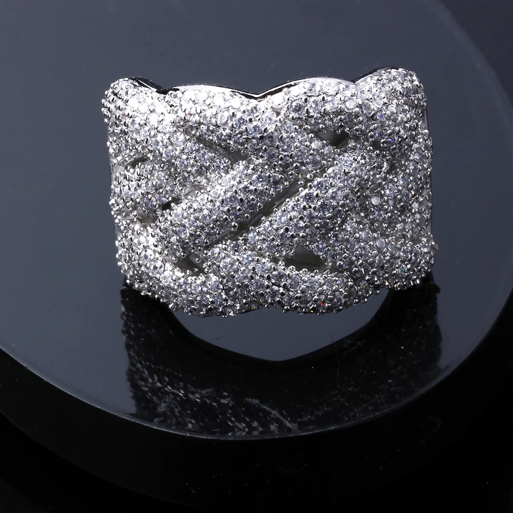 

YLMyself Big Discount Ring, Pave Full Shiny White Cubic Zircon, Trendy Beautiful Jewelry For Women