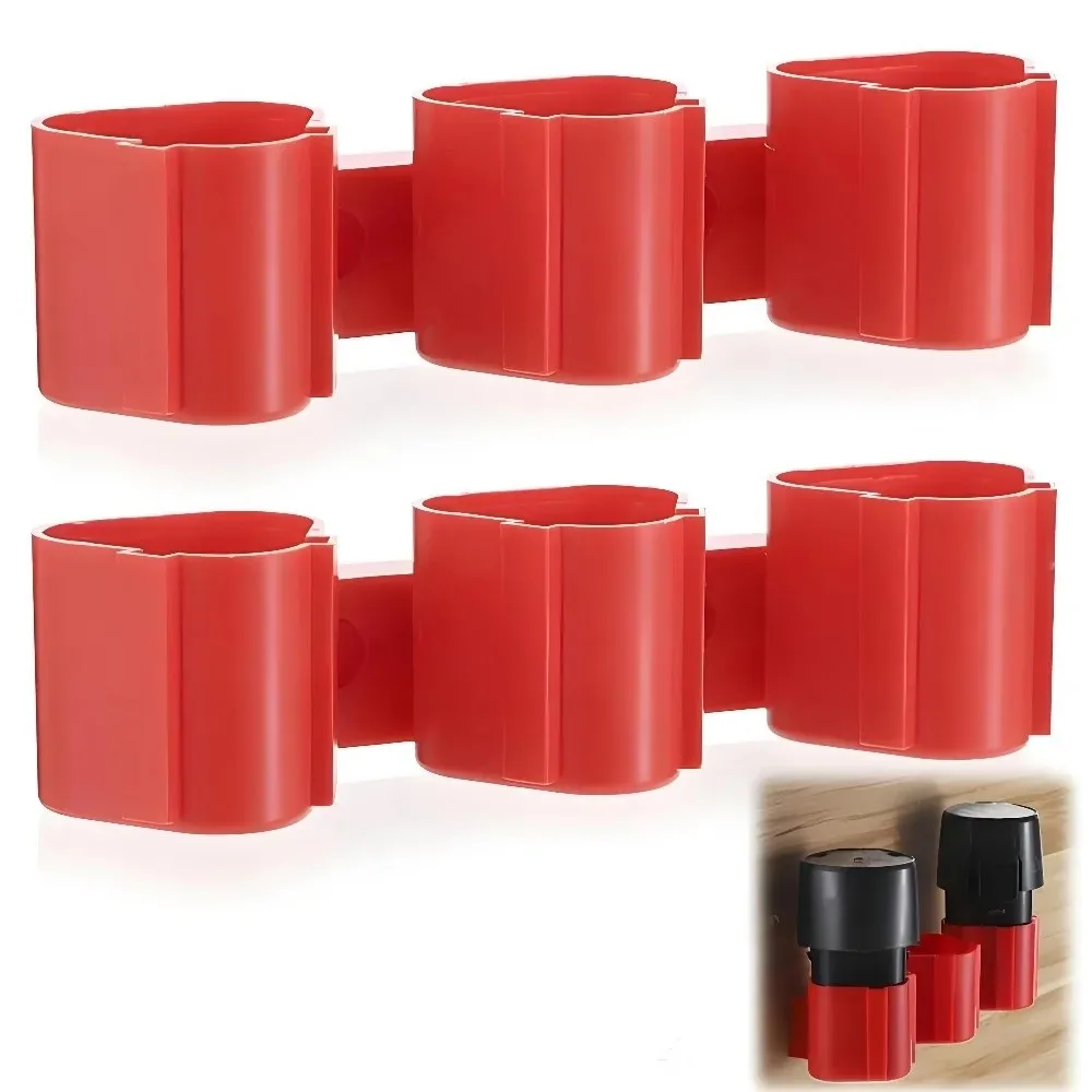 

Wall Mounted Battery Holder Fixed Bracket Buckle System Storage Bracket Installation Base for Makita/ Milwaukee/ Bosch