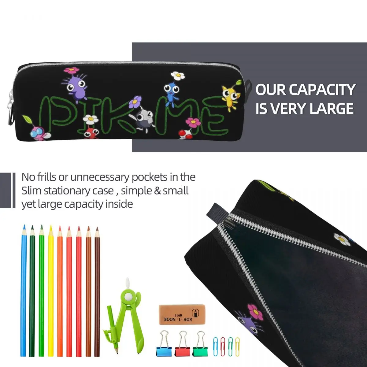 Pik me pikmin Spaß Feder mäppchen Pencil cases Stift für Mädchen Junge große Kapazität Taschen Schul bedarf Geschenk Briefpapier