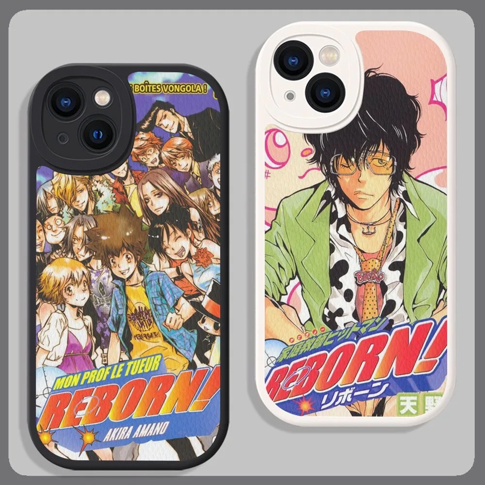 Katekyo Hitman Reborn Phone Case Hard Leather For iPhone 14 13 12 Mini 11 14 Pro Max Xs X Xr 7 8 Plus Fundas