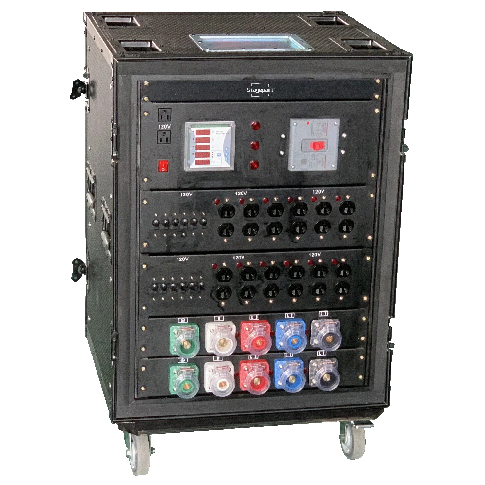 400A Edison Power Rack Socapex Edison Caja de distribución para iluminación de escenario