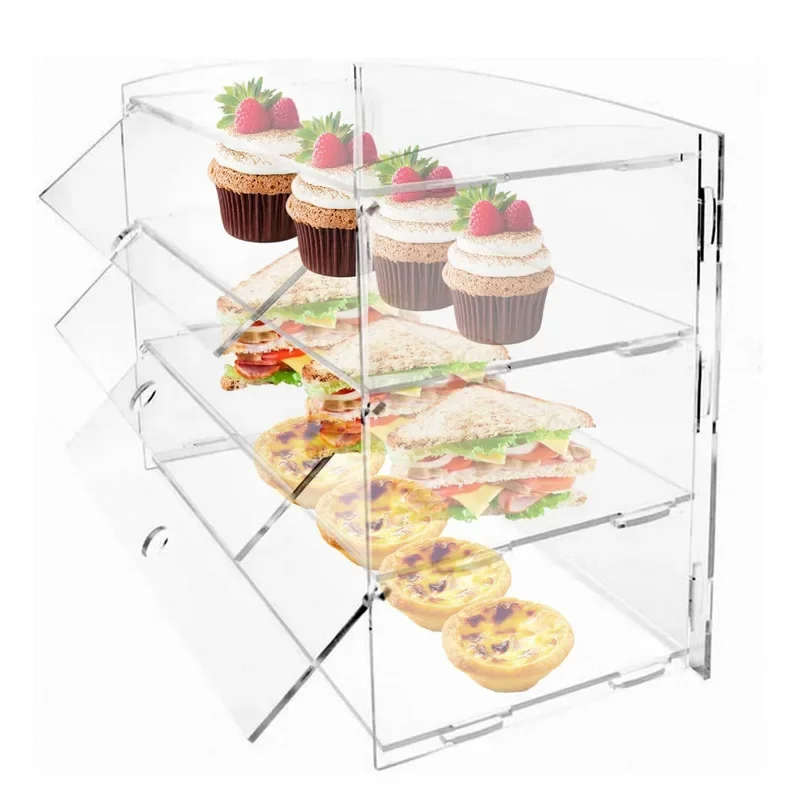 Acrylic Showcase Bakery Pastry Retail Donut Biscuit