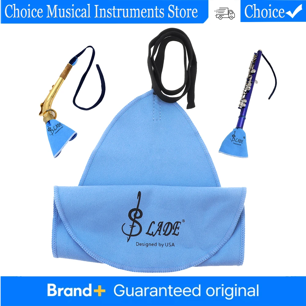 Mini pano de limpeza de câmara interna de camurça falsa artificial para limpeza de instrumentos de sopro de sax/flauta/clarinete, pano limpo de peça grande