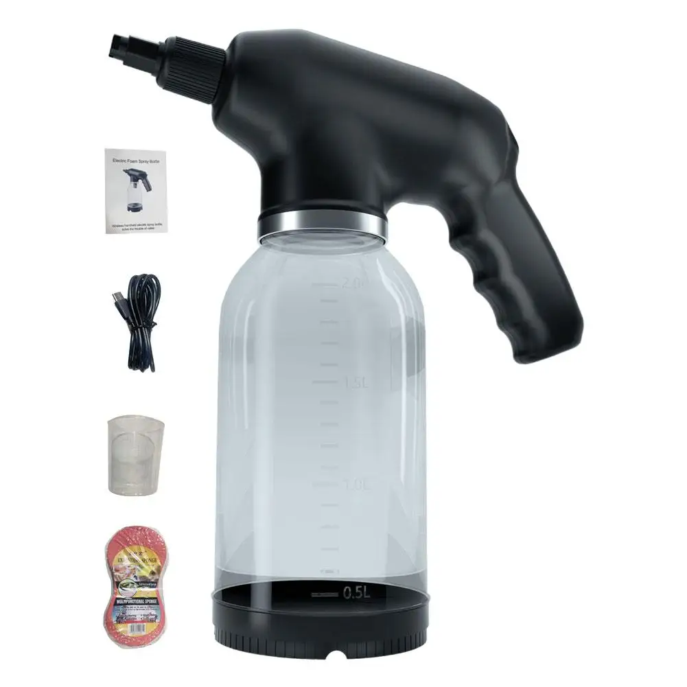 2.0L Powerful Foam Generation Sprayer With 2000mAh Battery Car Wash Foam Spray Bottle Auto Spray Bottle Cleaning Tools