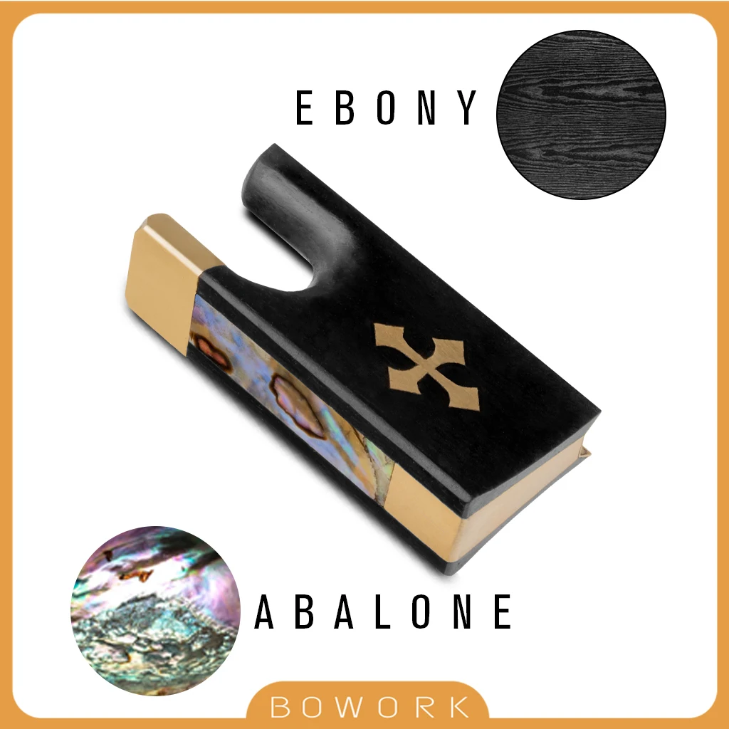 

High Quality Ebony Forg 4/4 Violin Bow Frog Ebony Abalone Shell Inlay For DIY Bow Maker Violin Luthier Brazilwood Pernambuco CF